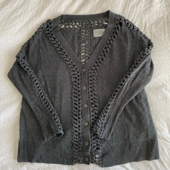 AllSaints Laurentia Braided Cardigan Size 12 - Picture 9 of 12